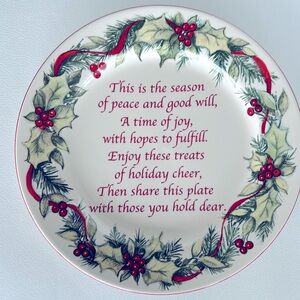 12” Holiday cookie sharing plate “Winter Song” by Certified International